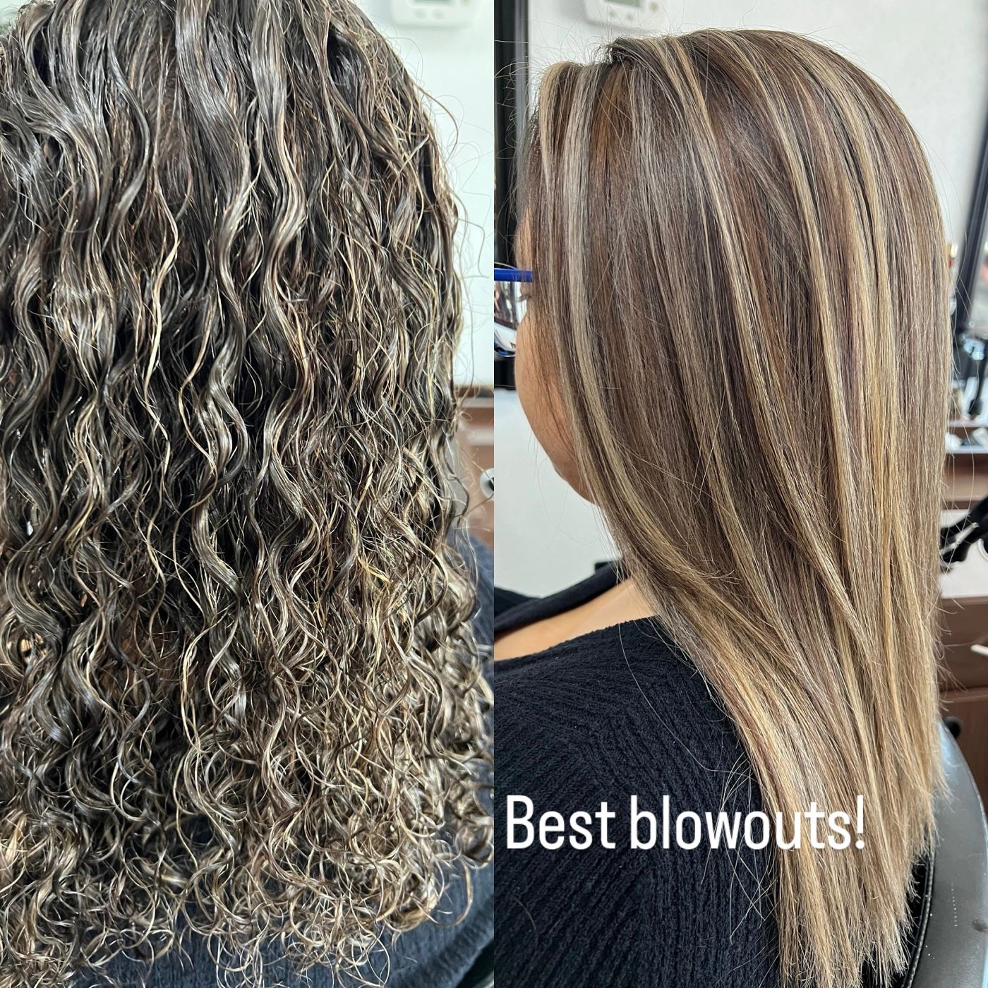 Dimensional color with a full, glossy blow out