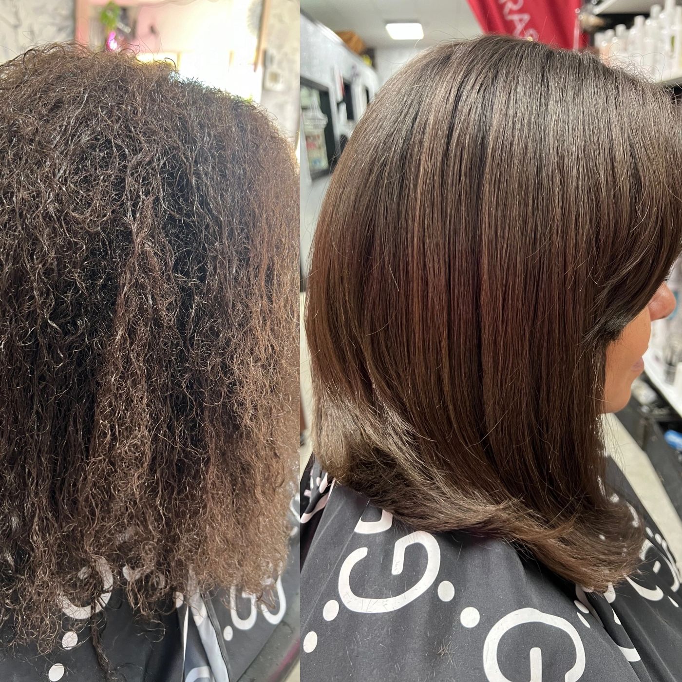 Before and after color correction transformation