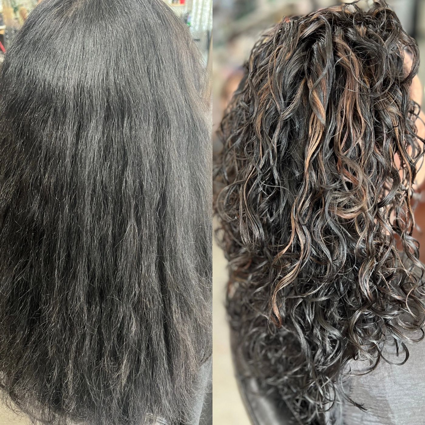Before and after cut and color transformation